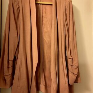 Halogen Blazer - Shawl Collar, Ruched Sleeve - 3x